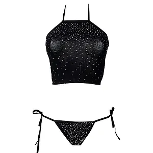 Set Le Desir Festive Rhinestone Negru pe Vibreaza.ro