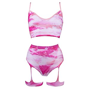 Set Le Desir Tie Dye Set Roz pe Vibreaza.ro