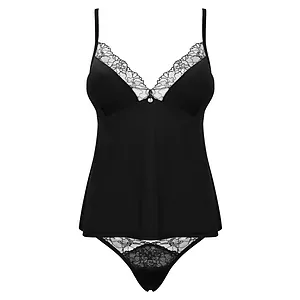 Set Obsessive Bella Rou Top Negru pe Vibreaza.ro