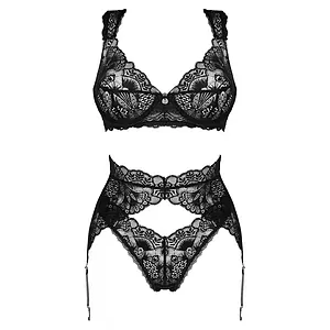 Set Obsessive Donna Dream 3 Piese Negru pe Vibreaza.ro