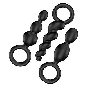 Set Satisfyer De Accesorii Pentru Satisfactie Anala Negru pe Vibreaza.ro