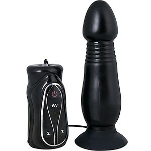 Vibrator Anal Pusher Negru pe Vibreaza.ro