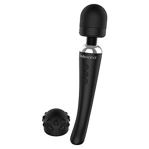 Vibrator Bodywand Curbat Rechargeable Negru pe Vibreaza.ro