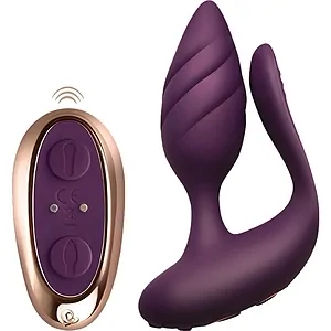 Vibrator Dublu Cocktail Couples Toy Burgundy Mov pe Vibreaza.ro