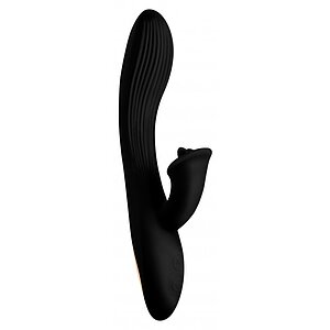 Vibrator Rabbit 7X Bendable Silicon Negru pe Vibreaza.ro