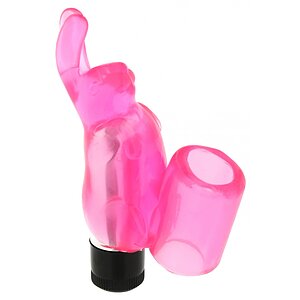 Vibrator Rabbit Finger Sleeve Roz 7.5cm pe Vibreaza.ro