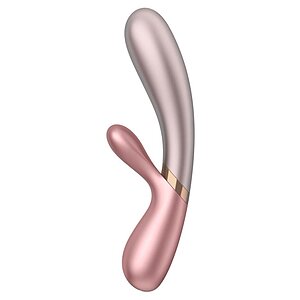 Vibrator Rabbit Hot Lover Heat Silicon 19.9 cm Roz pe Vibreaza.ro