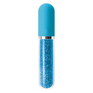 Vibrator Silicon Clasic Stardust Charm Albastru pe Vibreaza.ro