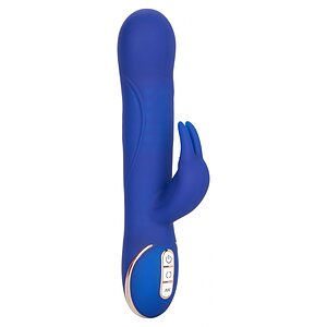 Vibrator Silicone Rotating Rabbit Albastru pe Vibreaza.ro