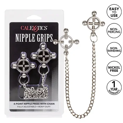 4 Point Nipple Press Chain Negru