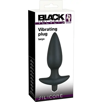 Anal Plug Cu Vibratii Black Velvet Large Negru