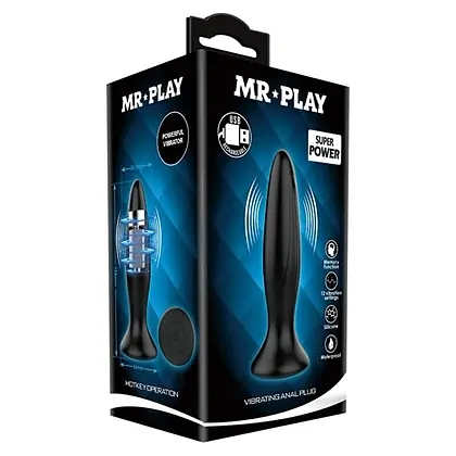 Anal Plug cu Vibratii Mr Play Negru