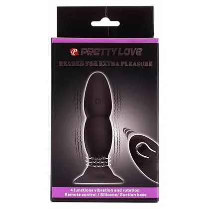 Anal Plug Cu Vibratii Pretty Love Beaded Negru