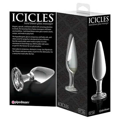 Anal Plug de Sticla Icicles 26 Transparent