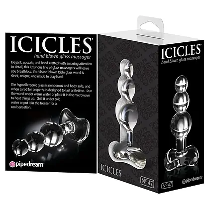 Anal Plug Din Sticla Icicles No 47 Transparent