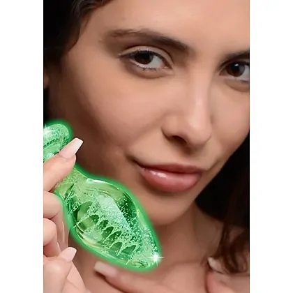 Anal Plug Glow In The Dark Glass Transparent