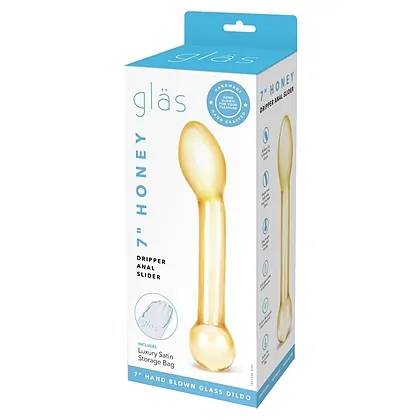 Anal Plug Honey Dripper Glass Galben