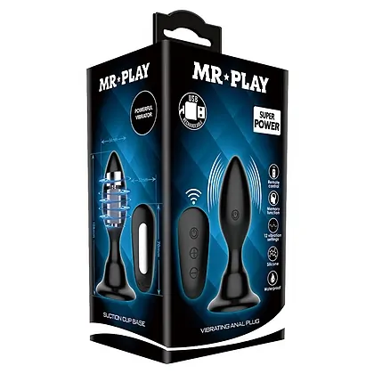 Anal Plug Mr. Play Vibrating Negru