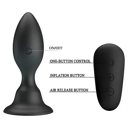 Anal Plug Mr. Play Vibrating Negru