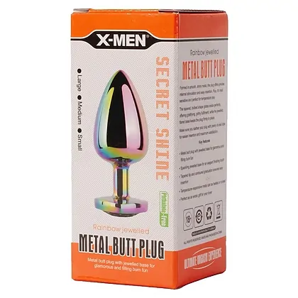 Anal Plug Secret Shine Rainbowheart M Multicolor