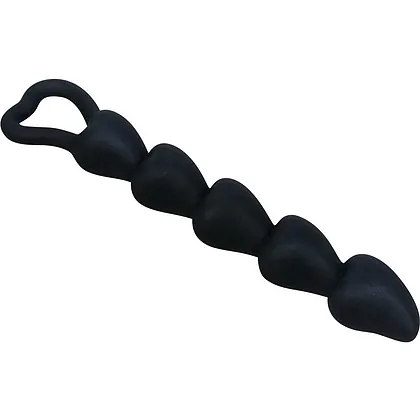 Anal Plug Silicone Hearts Negru