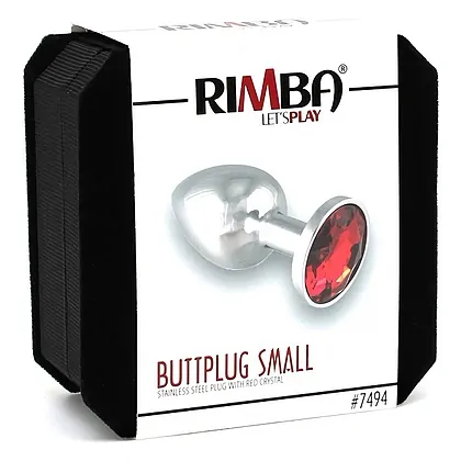 Anal Plug Small Metal With Crystal Argintiu