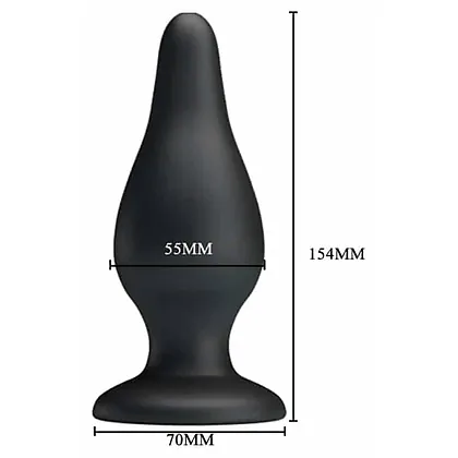 Anal Plug Sturdy Silicone Pretty Love Negru