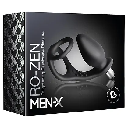 Anal Plug Vibrator cu Inel Ro-Zen Negru