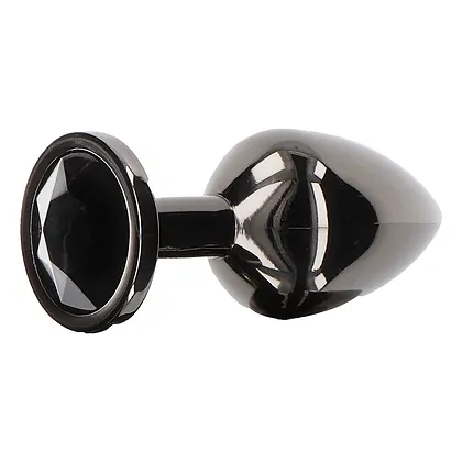 Anal Plug with Diamond Jewel Small Negru