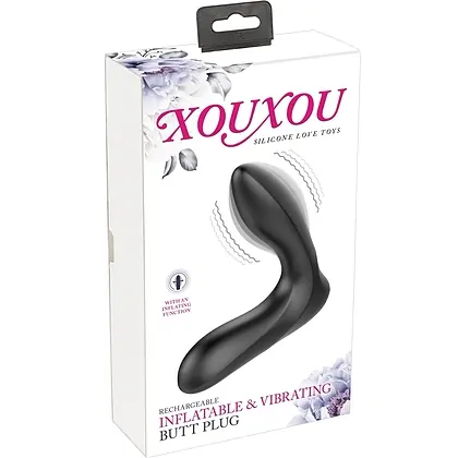 Anal Plug Xouxou Inflatable And Vibrating Negru