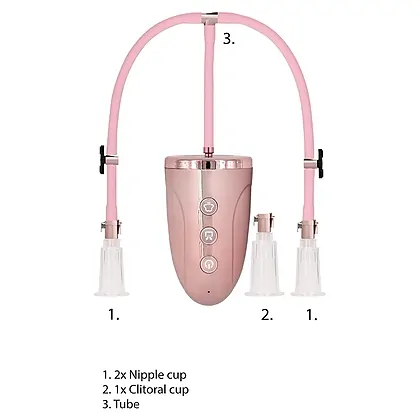 Automatic Rechargeable Clitoral And Nipple Pump Set Roz