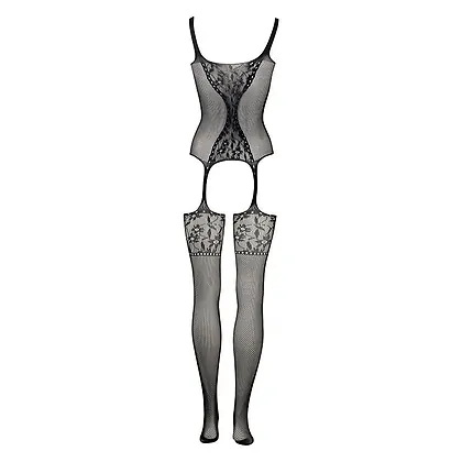 Catsuit Le Desir Fishnet and Lace Negru S-L