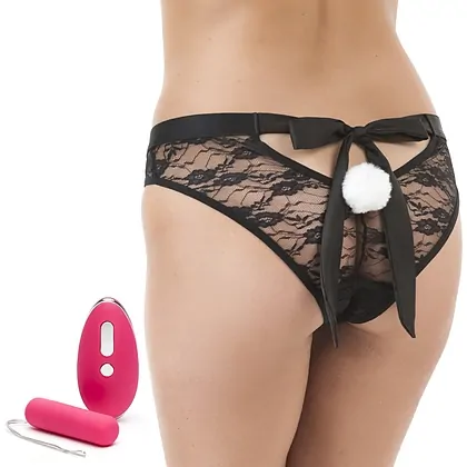 Chiloti Vibratori Wireless Happy Rabbit Knicker Negru