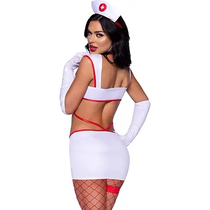 Costum Leg Avenue Hotty Nurse Alb XS