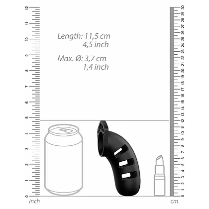 Cusca de Castitate Man Cage Silicon Model 21 Negru