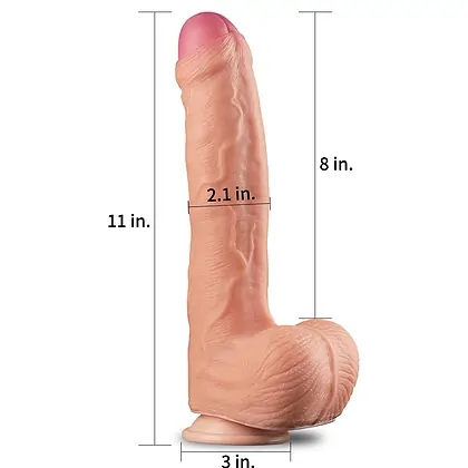 Dildo 11 Dual Layer Platinum