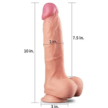 Dildo 25cm Dual Layer Platinum