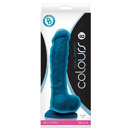 Dildo Colours Dual Density Albastru