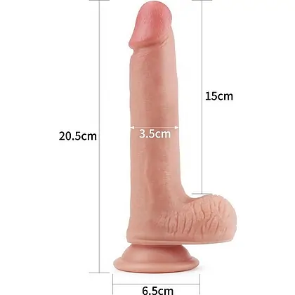 Dildo cu Ventuza Dual Layered