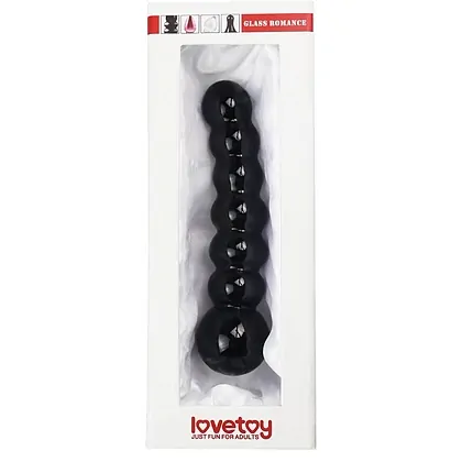 Dildo din Sticla Glass Romance Negru