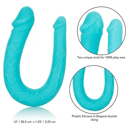 Dildo Dublu AC-DC Turcoaz