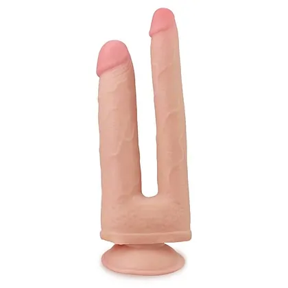 Dildo Dublu Cu Ventuza Skinlike Soft