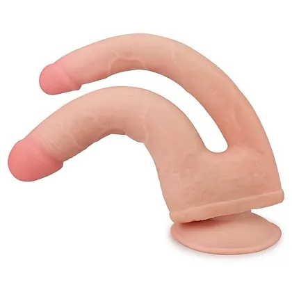 Dildo Dublu Cu Ventuza Skinlike Soft