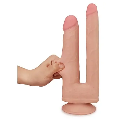 Dildo Dublu Cu Ventuza Skinlike Soft