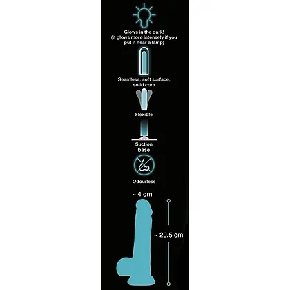 Dildo Glow in the Dark Transparent