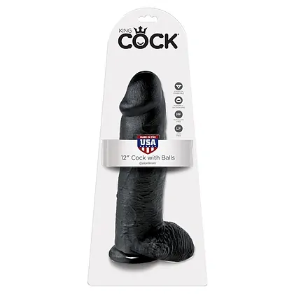 Dildo Realistic 30cm Cu testicule Negru