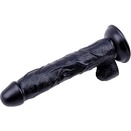 Dildo Realistic Black Veined Negru