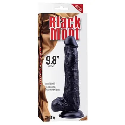 Dildo Realistic Black Veined Negru