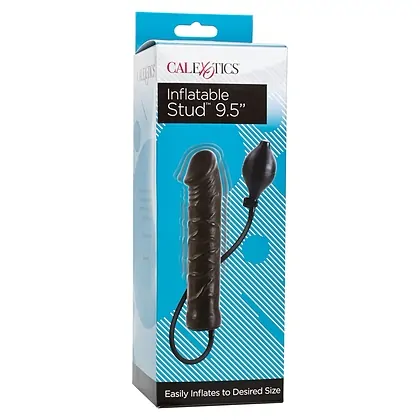 Dildo Realistic Inflatable Stud 9.5 inch Negru