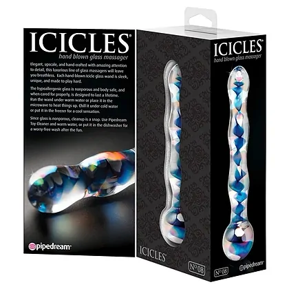 Dildo Sticla Icicles No 8 Transparent